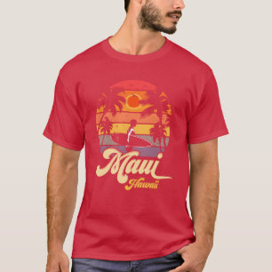Vintage Maui Hawaii Hawaiian Beach Surfing 70s Su T-Shirt
