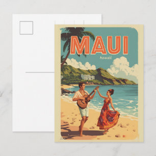 Vintage Maui hawaii tropical beach souvenirs gifts Postcard