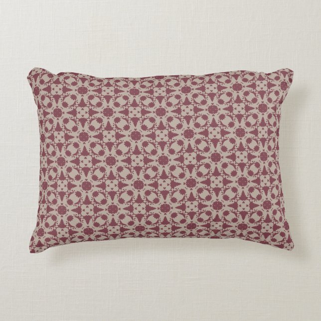 Vintage Mauve Floral Accent Pillow (Front)