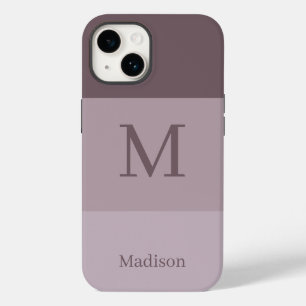 Vintage  Mauve Monogram Name  Case-Mate iPhone 14 Case