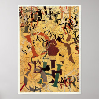 Vintage Maxfield Parrish Alphabet Poster