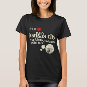 Vintage Max'S Kansas City Menu Defunct New York Ci T-Shirt