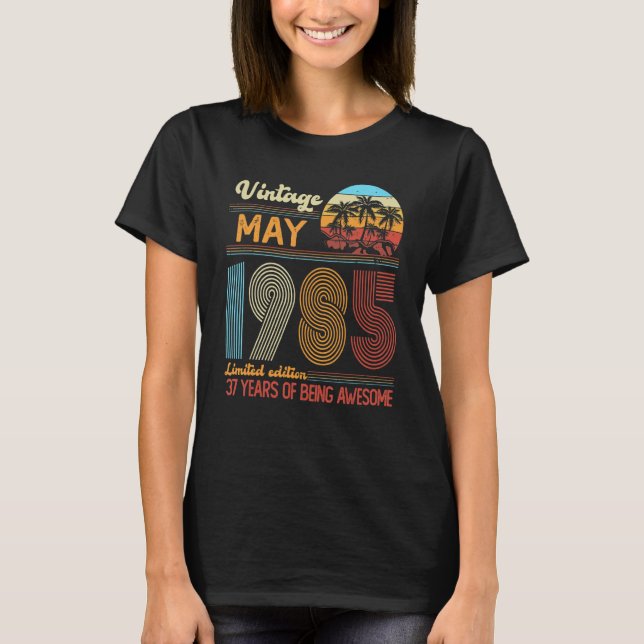 Vintage May 1985  Birthday 1 T-Shirt (Front)
