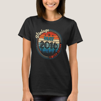Vintage May 2016 6 Years Old Birthday T-Shirt