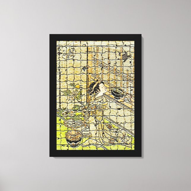 Vintage May Cuckoo with Modern Art Canvas Print (Front)