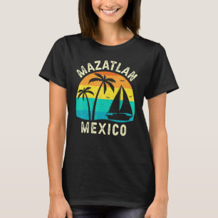 Vintage Mazatlan Mexico Sunset - Matching Family V T-Shirt