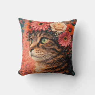 Vintage Meadow Goddess Giclée Cushion