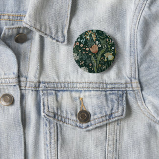 Vintage Meadow Tapestry 6 Cm Round Badge