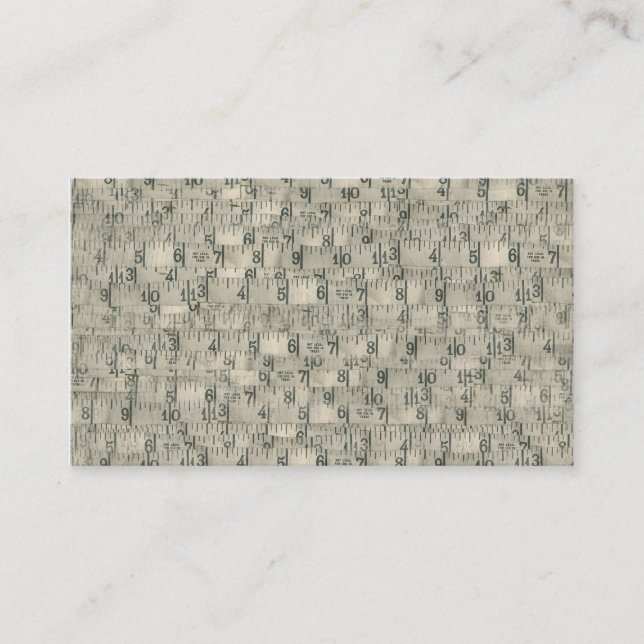 Vintage Measuring Tapes Tailor Business Card (Front)