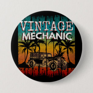 VINTAGE MECHANIC 7.5 CM ROUND BADGE