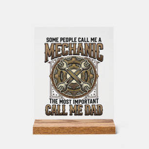 Vintage Mechanic Dad Gear Wrench Father Design_1 Acrylic Sign