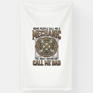 Vintage Mechanic Dad Gear Wrench Father Design_1 Banner