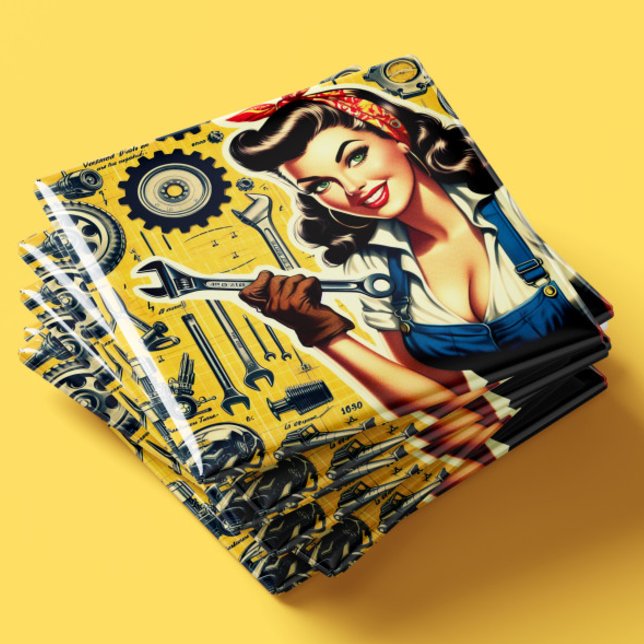 Vintage Mechanic Pin-up Magnet (Creator Uploaded)