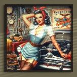 Vintage Mechanic Pin Up Poster<br><div class="desc">Vintage Mechanic Pin Up</div>