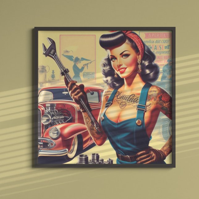 Vintage Mechanic Pin-up Poster (Creator Uploaded)