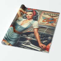 Vintage Mechanic Pin Up