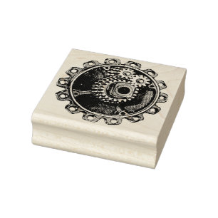 Vintage Mechanical Gear Rubber Art Stamp