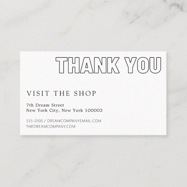 Vintage Media Insert  Thank You (Front)