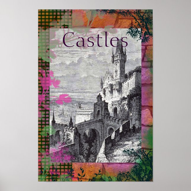 Vintage Mediaeval Castle Poster (Front)