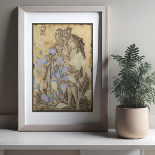 Vintage Mediaeval Couple Decoupage Poster