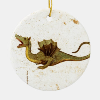 Vintage Mediaeval Dragon Design Ceramic Tree Decoration