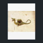 Vintage Mediaeval Dragon Design Postcard<br><div class="desc">Vintage Mediaeval Dragon Design</div>
