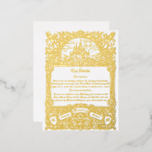 Vintage Mediaeval Fantasy Gold Foil Wedding Detail