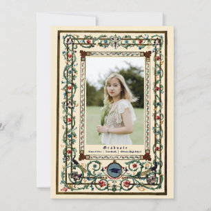 Vintage "Mediaeval" Illuminated Graduation Invitation