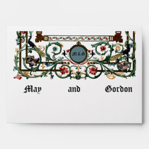Vintage "Mediaeval" Illuminated Wedding Envelope