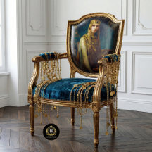 Vintage Mediaeval Queen Furniture Decoupage