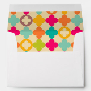 Vintage mediaeval rosette pattern envelopes