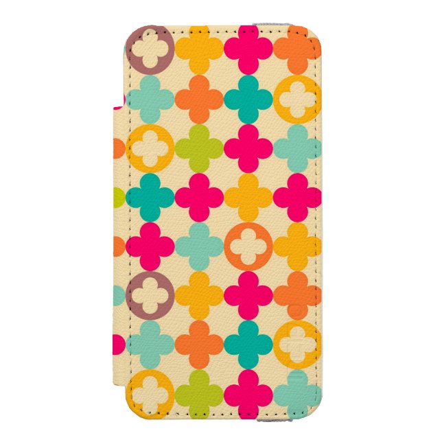 Vintage mediaeval rosette pattern incipio iPhone wallet case (Folio Front)