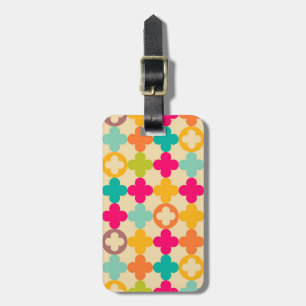 Vintage mediaeval rosette pattern luggage tag