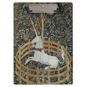 Vintage Mediaeval Unicorn in Captivity Art Clipboard