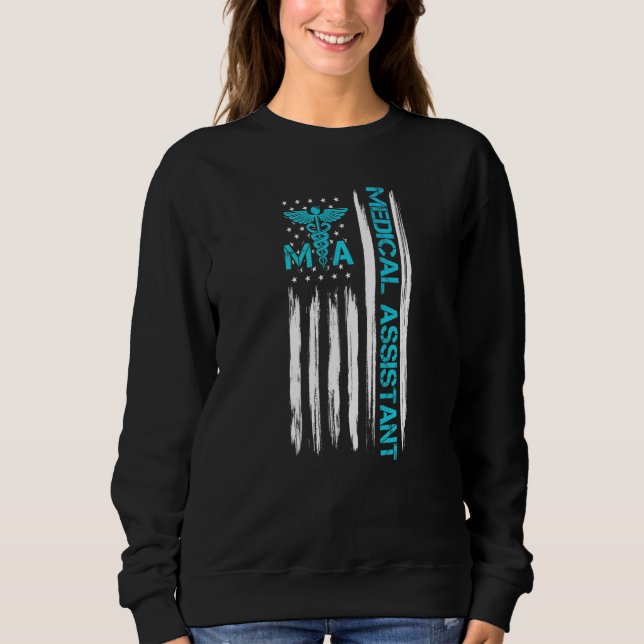 Vintage Medical Assistant Outfit Sweatshirt (Front)