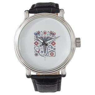 Vintage Medical Caduceus Patriotic Nurse Vector De Watch