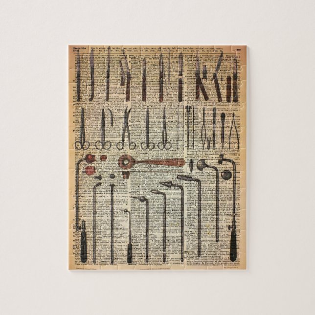 Vintage Medical Instruments Jigsaw Puzzle (Vertical)
