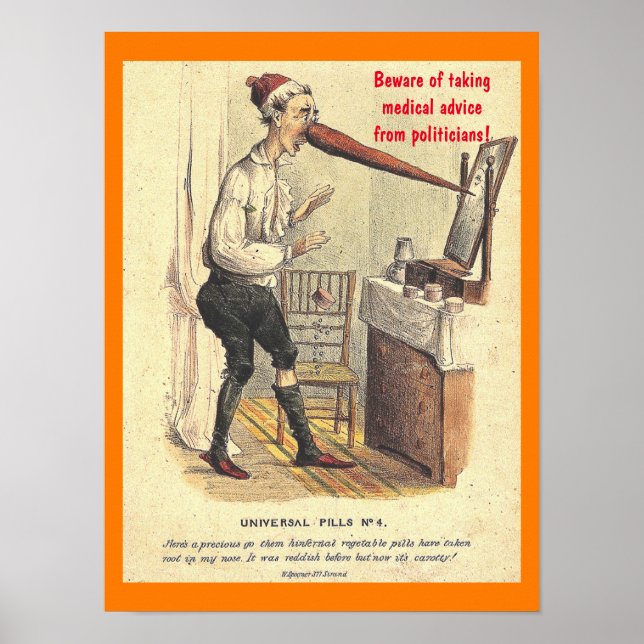 Vintage Medical Quackery, Quack Politics, Poster (Front)
