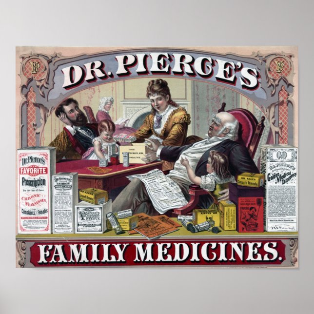 Vintage Medicine Advertisement Poster (Front)
