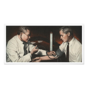 Vintage Medicine, Doctor Examining a Sick Patient Photo Print