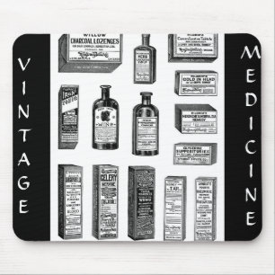 VINTAGE, MEDICINE MOUSE PAD