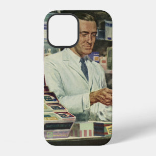 Vintage Medicine, Pharmacist and Girl at Pharmacy iPhone 12 Case