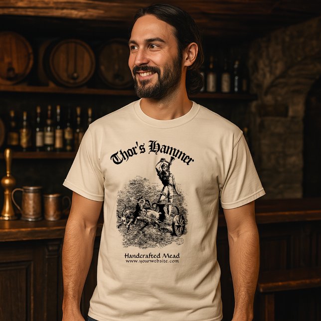 Vintage Medieval Viking Thor Template T-Shirt (Creator Uploaded)