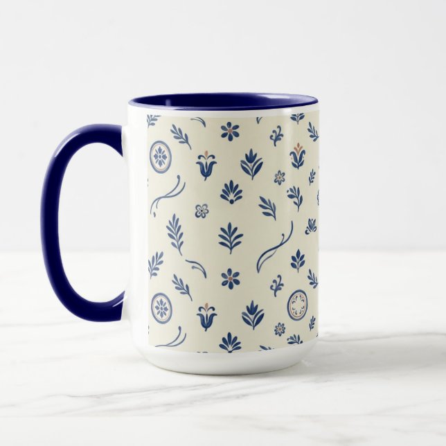 Vintage Mediterranean Ceramic Mug (Left)