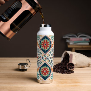 Vintage Mediterranean Tile Water Bottle