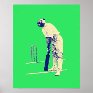vintage meerkat cricketer poster