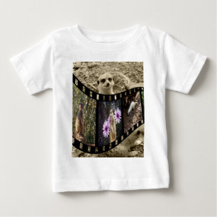 Vintage Meerkat Photo Strip, Baby T-Shirt