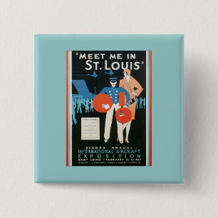 Vintage Meet Me In St.Louis 15 Cm Square Badge