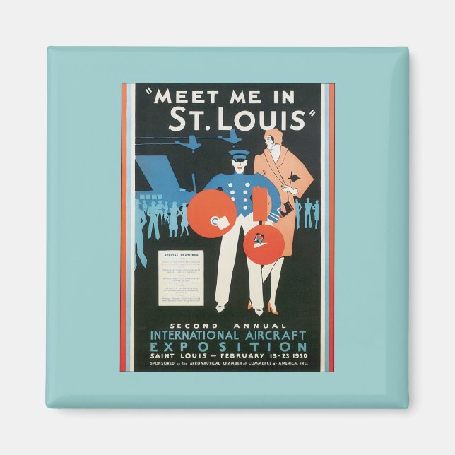 Vintage Meet Me In St.Louis Magnet (Front)