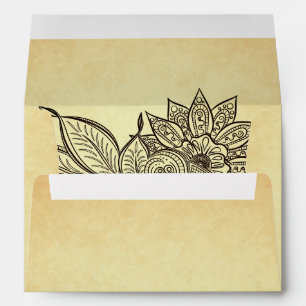 Vintage Mehendi Henna Indian Wedding Envelope